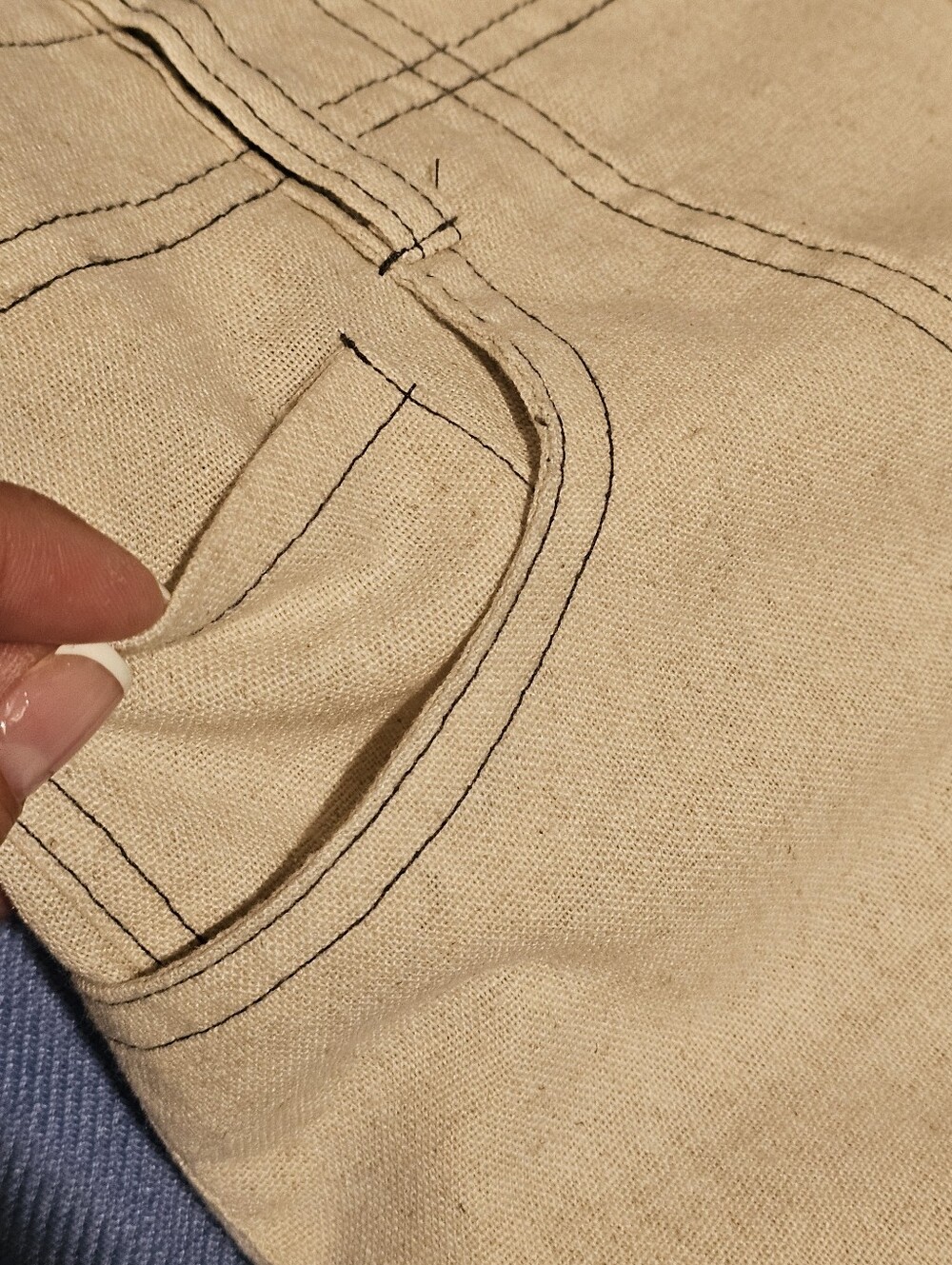 Cream Color Stitched Mini Skirt By Blank NYC - Picture 3 of 9